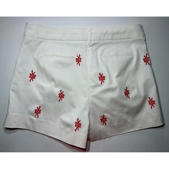 J Crew High-Rise Short With Nautical Knot‎ Embroidery Womens Size 16 AM960 - Picture 3 of 7